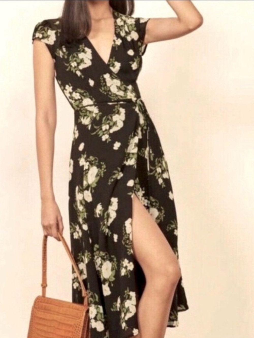 Reformation Carina Midi Wrap Dress M